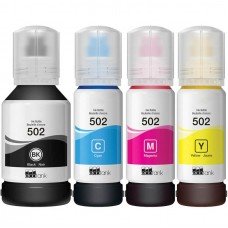 ENSEMBLE COMBO DE BOUTEILLE D'ENCRE EPSON T502 COMPATIBLE NOIR/CYAN/MAGENTA/JAUNE