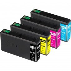 ENSEMBLE COMBO DE CARTOUCHE JET D'ENCRE EPSON T676 BK/C/M/Y XL COMPATIBLE NOIR/CYAN/MAGENTA/JAUNE