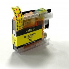 BROTHER LC201Y/LC203Y XL COMPATIBLE INKJET YELLOW CARTRIDGE